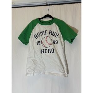 Carter's‎ toddler boys short sleeve soft shirt-baseball-green 4T Q9
